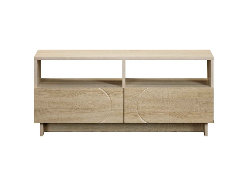  Meuble tv moderne, banc tv 90x34,5x40 cm chêne sonoma bois d'ingénierie shl49068  - Conforama D