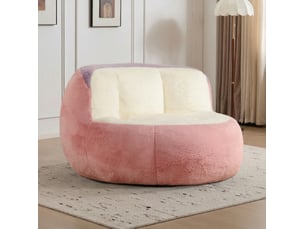 Fauteuil poire 106x110x77 cm multicolore rose blanc violet