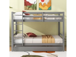 Lit superposé 140x200 cm <strong>ZOVIRA</strong> <strong></strong> coloris gris