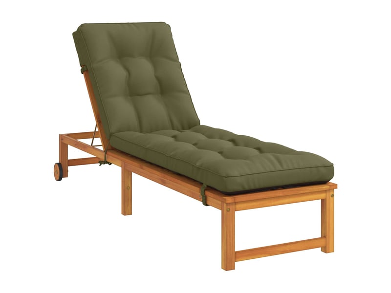  Coussin de transat, coussin pour bain de soleil vianen 100 % polyester vert olive cf56372  - Conforama C