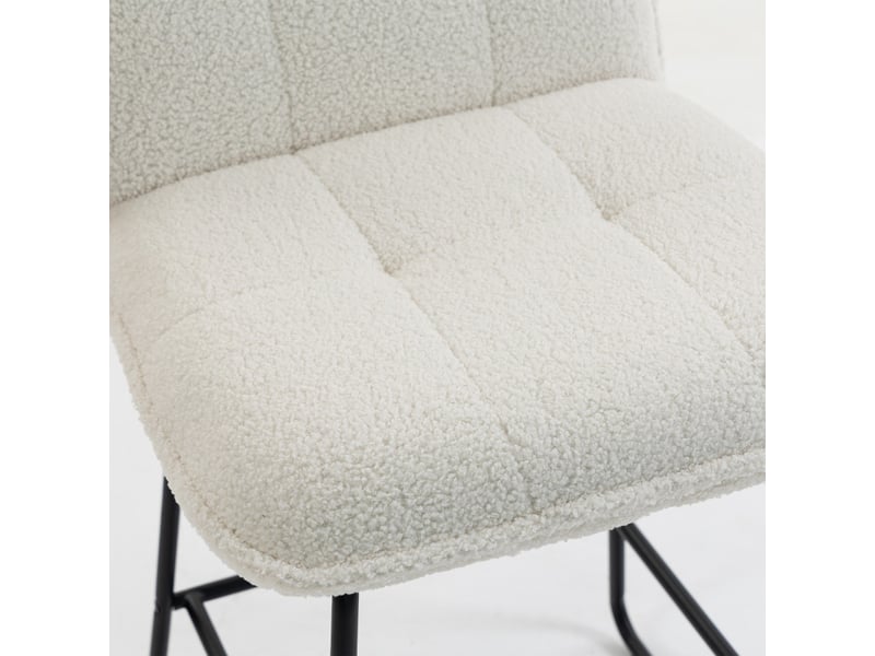  Bolac chaise de bar bouclette chesterfield crème  - Conforama E