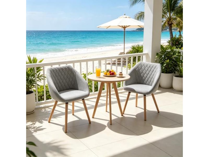 Ensemble de 2 chaises élégantes – chaises design pour salon, salle à manger, conférence et bureau - Conforama E