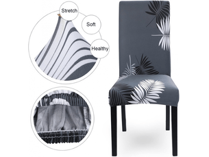 Housses de chaises de salle à manger, ensemble élastique de quatre pièces, housses de chaises universelles, housses de chaises imprimées antidérapant, multicolore