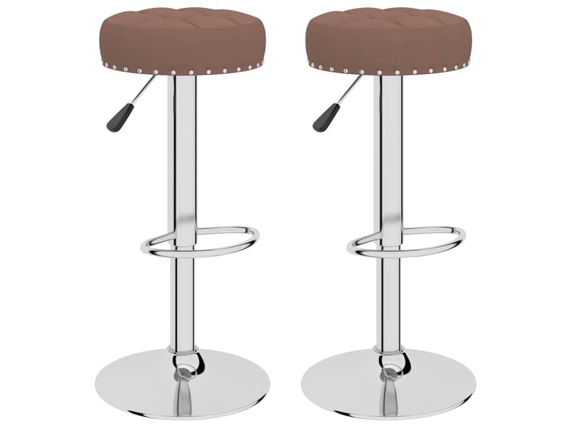  Lot de 2 tabouret de bar, chaise de bar marron tissu shl86495  - Conforama A