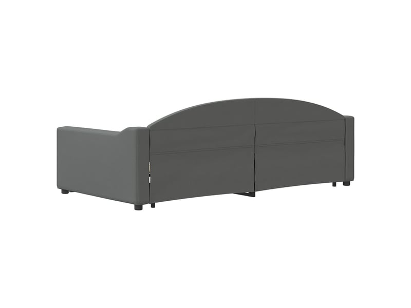  Lit simple- lit adulte -  lit de jour avec gigogne sans matelas gris foncé 100x200 cm  - Conforama D