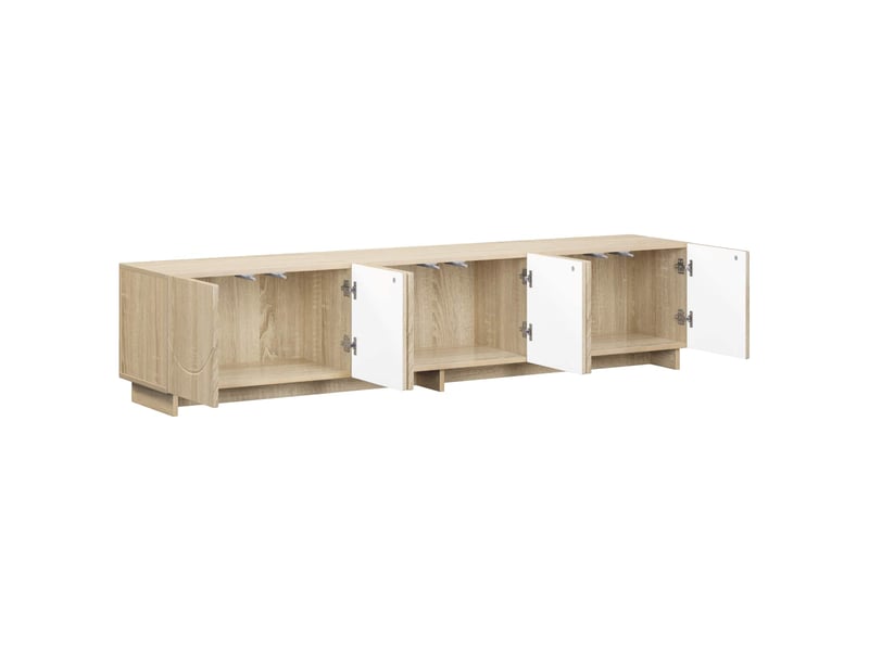  Meuble tv, banc tv 180x34,5x40 cm chêne sonoma bois d'ingénierie shl43349  - Conforama C