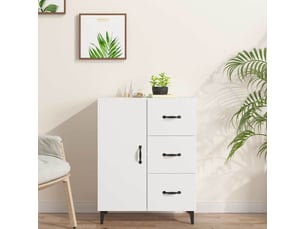 Buffet - bahut - meuble de rangement blanc 69,5x34x90 cm bois d'ingénierie