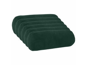 Lot de 6 coussins avec oreiller, coussins décoratifs heerlen vert foncé velours cf50945