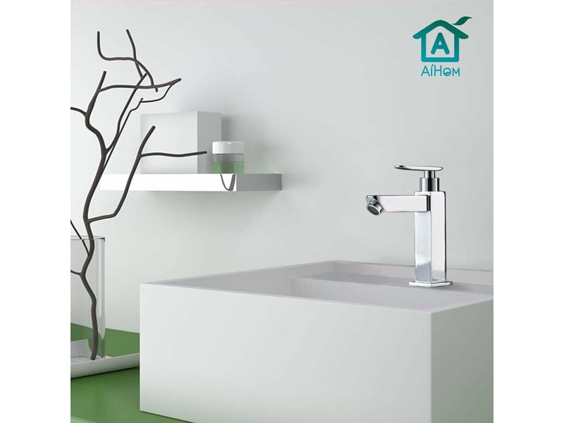 Robinet de salle de bain à eau froide uniquement, mitigeur de lavabo durable en cuivre chromé, cartouche en céramique, aérateur amovible pour un netto GTR02814 - Conforama D