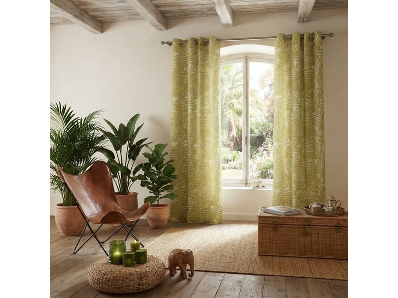  Voilage a oeillets eucalys  - Conforama D