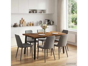 Table à manger moderne 110x55x75 cm bois d'acacia massif naturel et noir shl23290