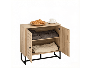 Buffet 2 porte(s) 0 tiroir(s) ULQENI - 80 cm coloris naturel
