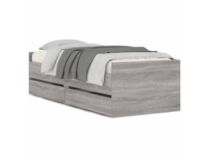 Lit simple 100x200 cm    coloris gris