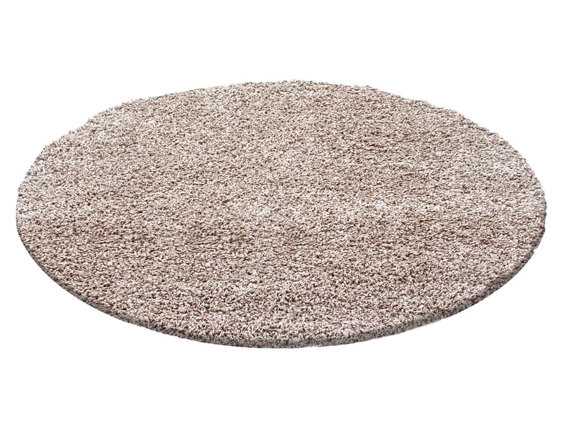 Shaggy - tapis uni rond - beige 160 x 160 cm LIFE1601601500BEIGE - Conforama E