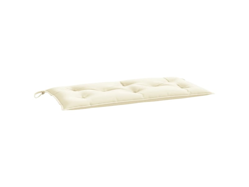  Lot de 2 coussins de banc jardin, coussins d'assise crème 100x50x7 cm tissu oxford cf58722  - Conforama D
