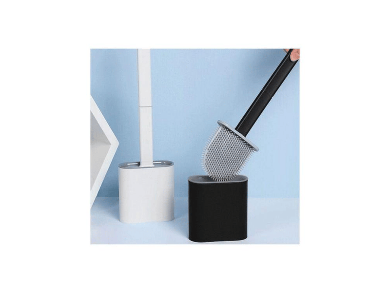  Brosse de toilette, brosse de toilette en silicone avec support de brosse à séchage rapide, noir (sku produit : 95503999 | sku offre : lehua25.4.1-5)  - Conforama C