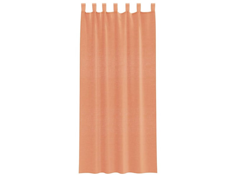  Lot de 2 rideaux en voile, voilages avec boucles terre cuite 140x245 cm cf44329  - Conforama D
