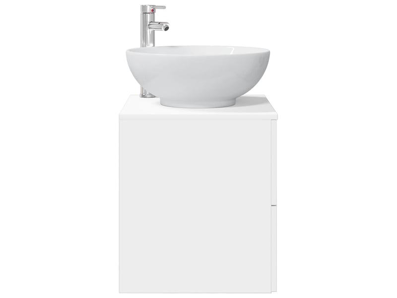 Vanité de lavabo mural, meuble de rangement blanc 49.5x44.5x66.5 cm - Conforama D