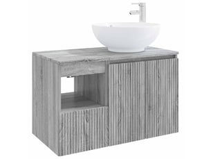 Ensemble de mobilier de salle de bain 2 pc sonoma gris cf64198