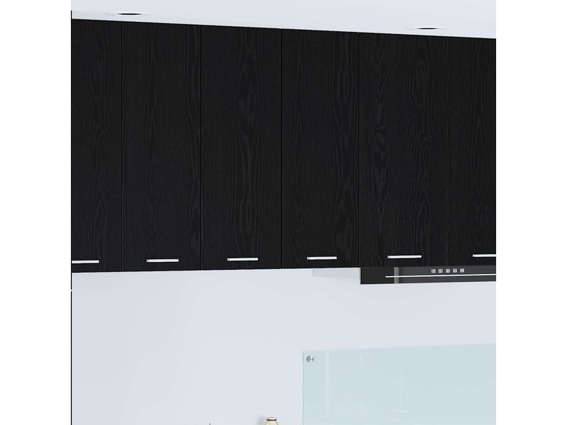  Meuble de rangement, armoire suspendue 2 pcs chêne noir et blanc bois d'ingénierie shl3801  - Conforama B