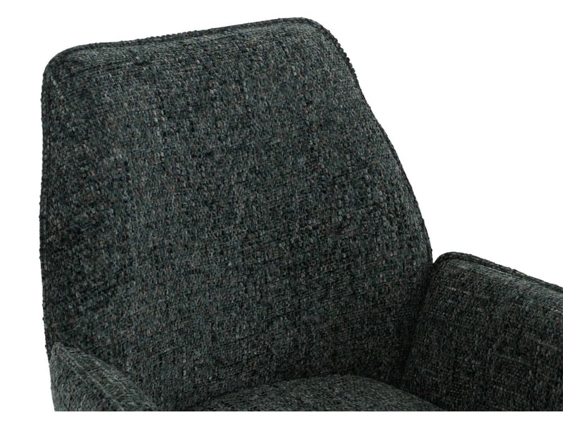  Lot de 6 chaises de salle à manger hwc-g67, pivotantes, avec positionnement automatique, en chenille métallisée (410 gm²) - piètement crème, vert  - Conforama E