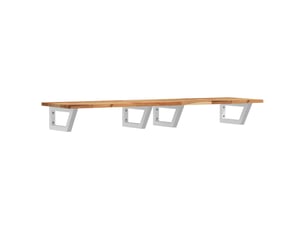 Étagère de vasque murale acier et bois massif d'acacia shl4211