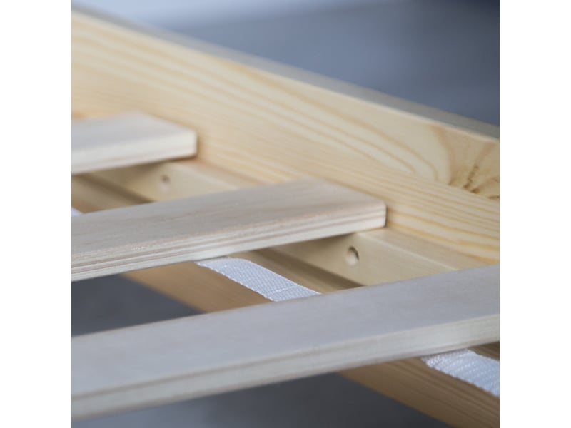  Lit adulte 2 personnes en bois avec sommier à lattes 140 x 200 cm lit06167  - Conforama D
