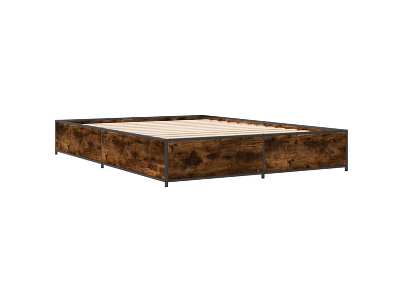  Lit double- lit adulte -  cadre de lit sans matelas chêne fumé 120x190 cm  - Conforama B