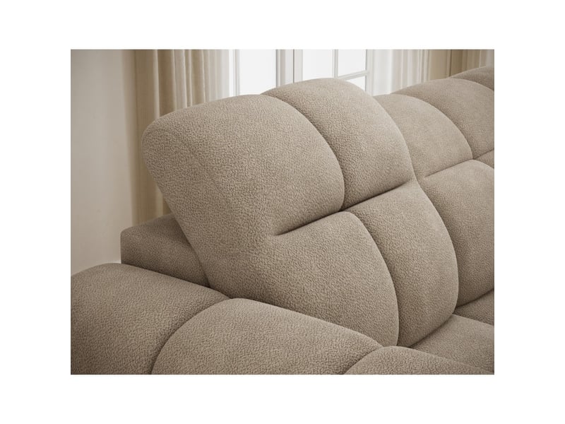  Canapé d'angle électrique fanoti 3 places gris chiné – angle droit  - Conforama D