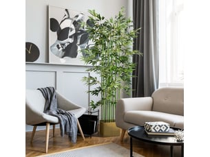 Plante artificielle bambou réaliste en pot pour intérieur décoration verte sans entretien