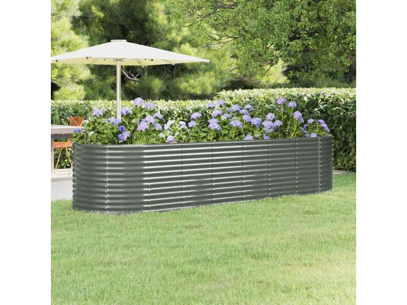  Jardinière - lit surélevé de jardin acier galvanisé 322x100x68cm gris  - Conforama B