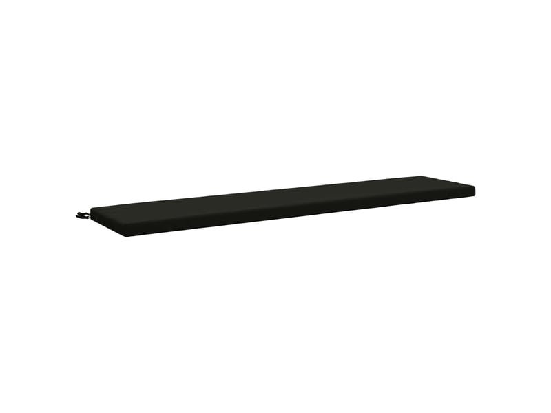  Lot de 2 coussins de banc, coussins d'assise soest 100 % polyester noir cf57313  - Conforama D