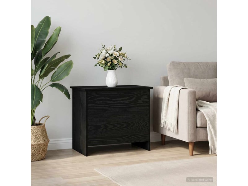 Coffre de rangement avec stockage chêne noir 60x40x50 cm - Conforama D
