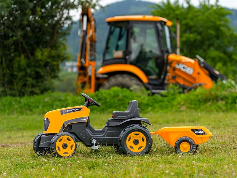 Tracteur enfant jcb avec remorque 2 à 6 ans - falk - Conforama B