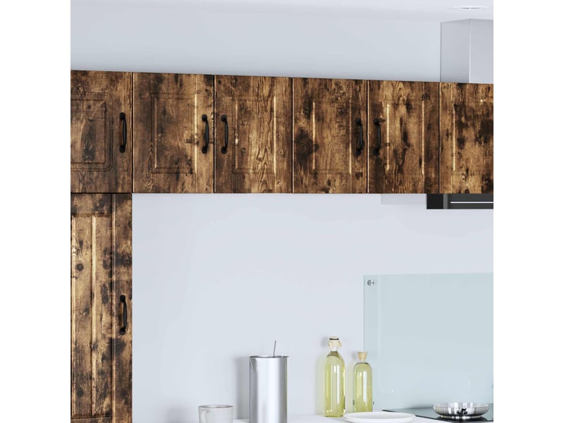 Meuble mural de cuisine | armoire de cuisine 2 pcs chêne fumé bois d'ingénierie shl3288 - Conforama B