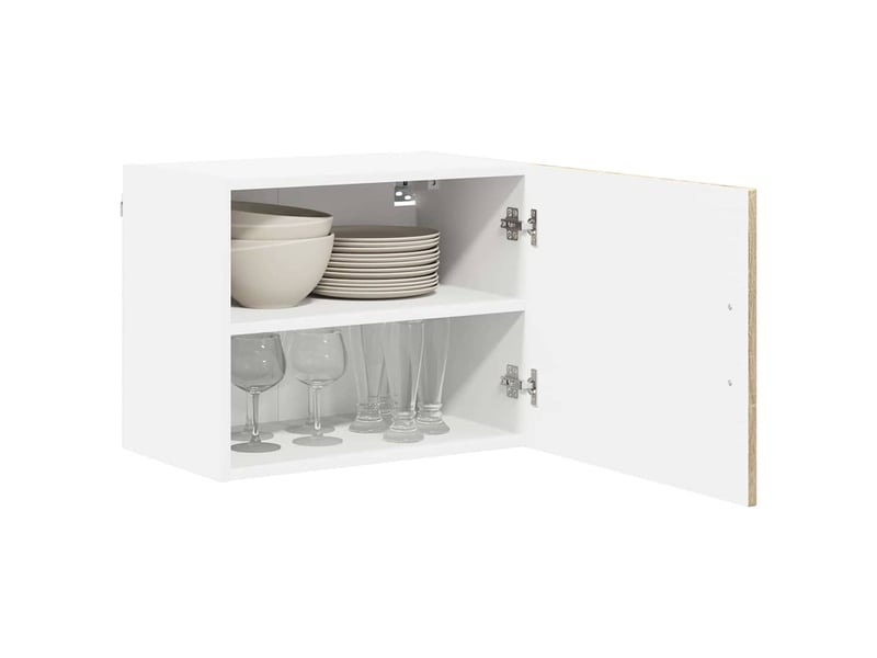 Meuble mural de cuisine | armoire de cuisine 2 pcs chêne sonoma bois d'ingénierie shl5000 - Conforama C