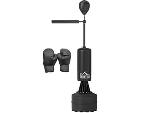 Sac de frappe sur pied 88 x 48 x 155-205 cm – noir – speedball, barre réflexe, hauteur réglable