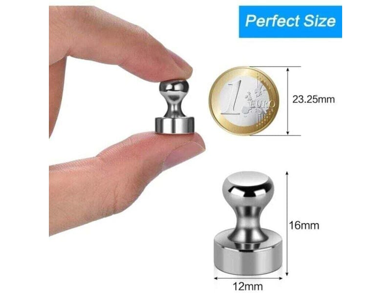 Aimant, 24pcs magnet métalliques aimant puissant 12x16mm - Conforama B