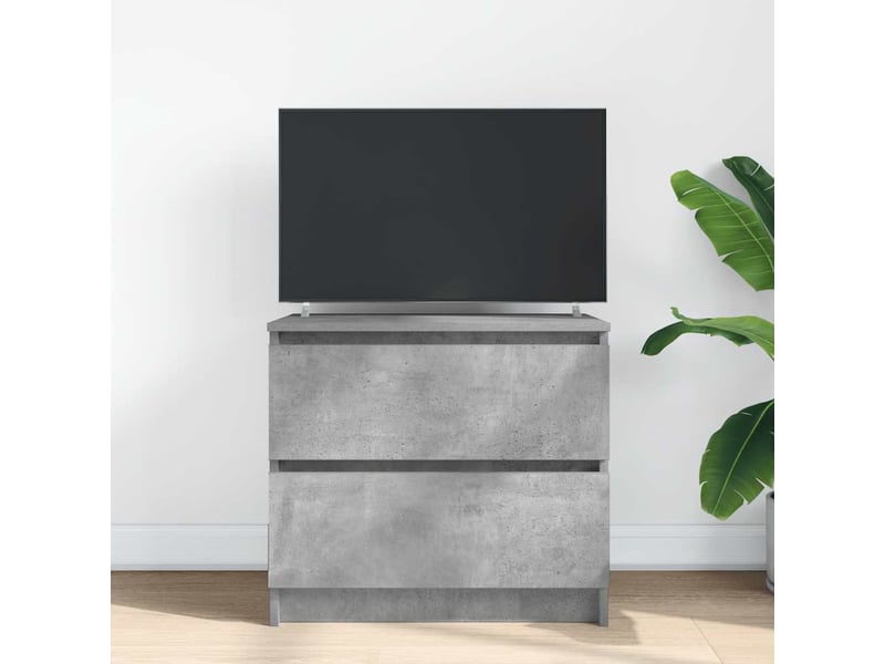  Meuble tv - banc tv - meuble de rangement gris béton 60x35x54 cm bois d'ingénierie  - Conforama C
