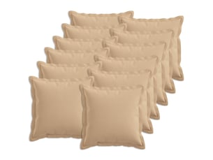 Lot de 12 coussins avec oreiller, coussins décoratifs houten crème lin synthétique cf51010