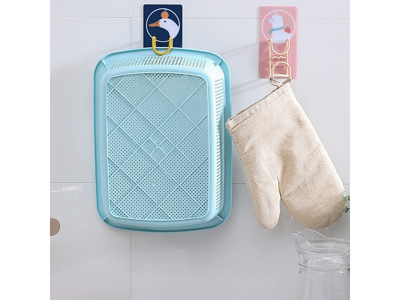  Crochets muraux rotatifs à 360°, crochets mignons, rangement ordonné, forte adhérence, porte-serviettes pour salle de bain et cuisine (canard kaka)  - Conforama D