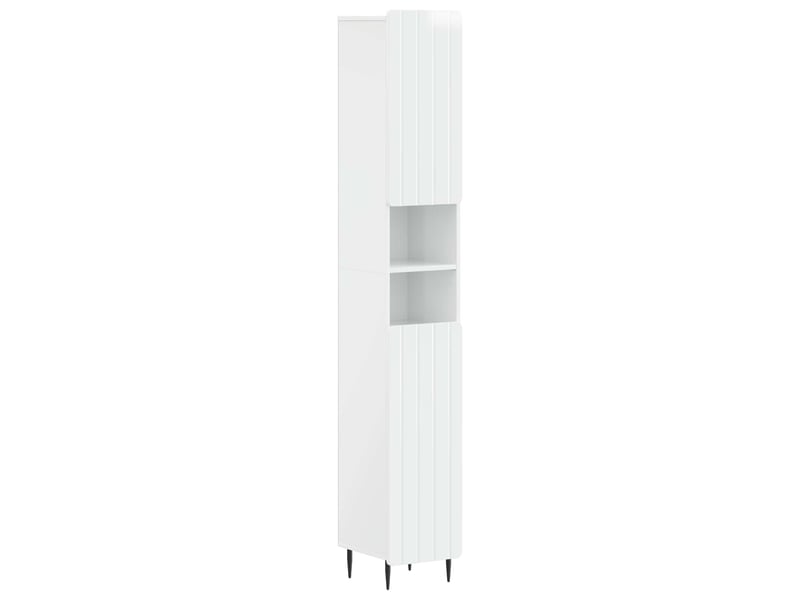 Ensemble de 2 meubles de salle de bain zwolle blanc brillant cf63222 - Conforama D