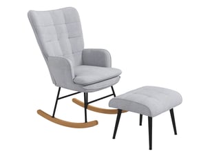 Pouf / repose pied WISHDOR gris