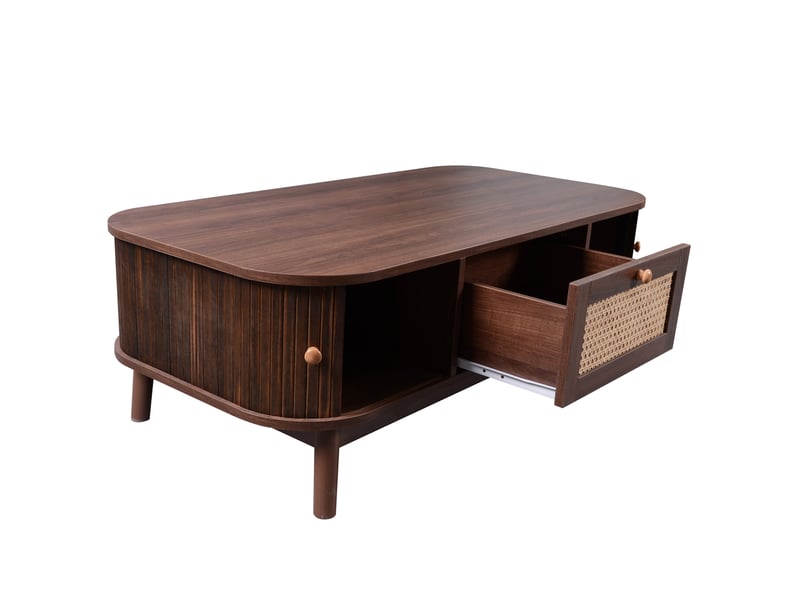  Table basse 100 cm marron avec 1 tiroir,naturel table basse naturel - Conforama C