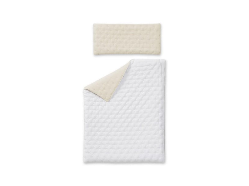  Berceau pliant en hêtre avec matelas - gaufré interbaby - beige MINITI001-05 - Conforama A