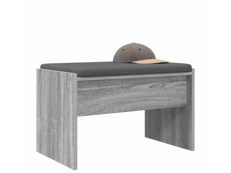  Banc d'entrée, banc interieur avec coussin gris sonoma 63x38x40 cm  - Conforama C
