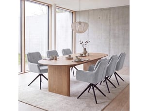 Lot de 6 chaises de salle à manger hwc-q37, chaises de cuisine pivotantes à retour automatique, tissu (680 gm²) chenille et métal mvg - gris clair