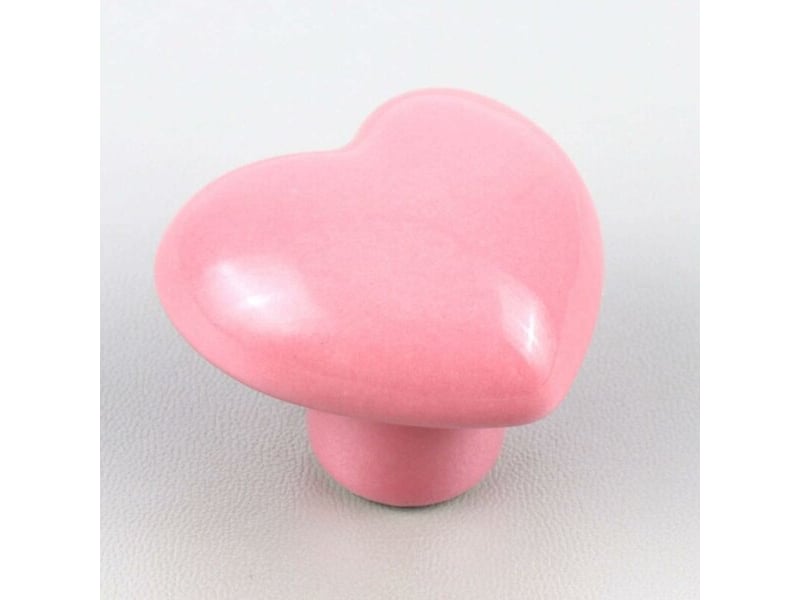  Amxcnoy 10 unités de boutons de porte en forme de cœur, boutons de céramique rose, conçus pour les armoires des chambres d'enfants  - Conforama C