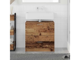 Cabinet de salle de bain, armoire salle de bain bois ancien 59 x 37 x 59 cm cf65263