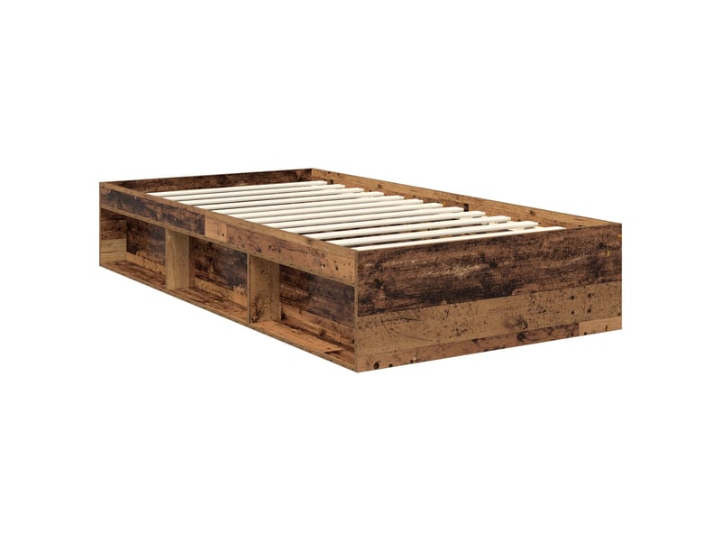  Lit simple- lit adulte -  cadre de lit bois ancien 100 x 200 cm bois de pin massif  - Conforama D